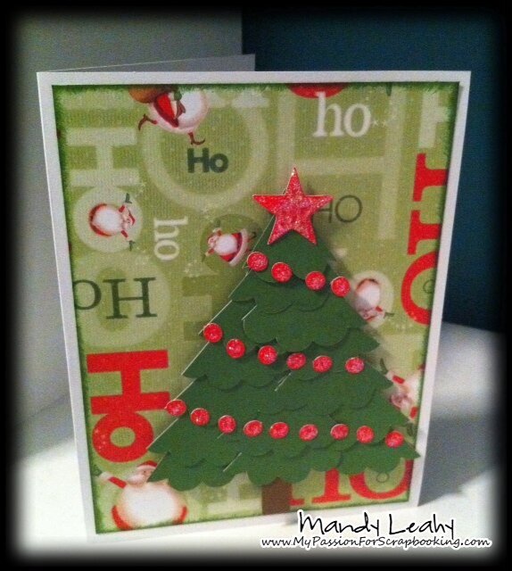 Layered Christmas Tree Card using Art Philosophy Cricut Cartridge