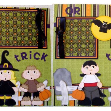 Halloween Premade Scrapbook Pages