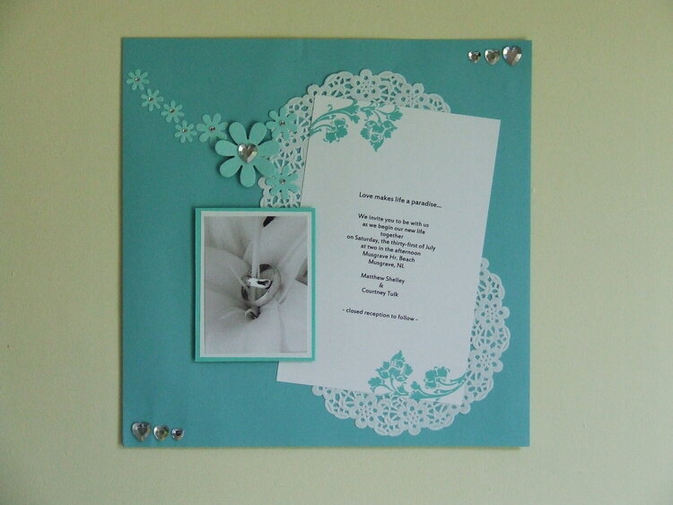 Front page from my step-daughter&#039;s Wedding Scrapbook