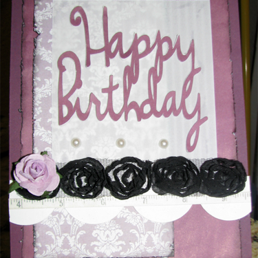 Purple Happy Birthday Card