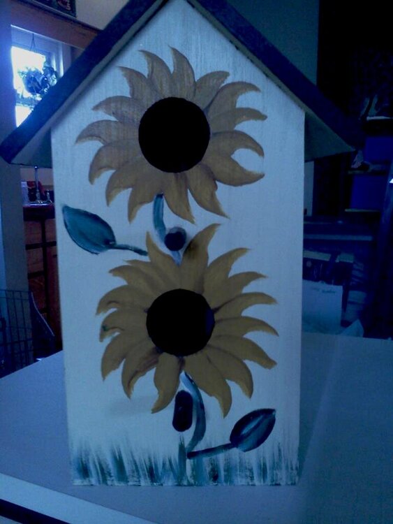 handpainted birdhouse