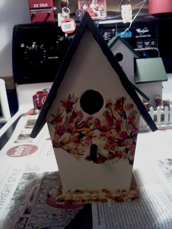 handpainted birdhouse