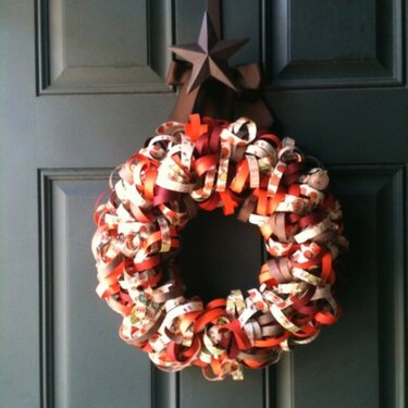 Curly paper wreath