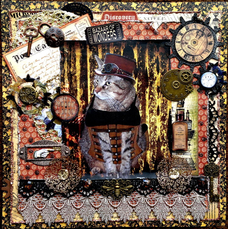 STEAMPUNK KITTAH - ESCAPE KITTY BACK IN TIME - SCRAPS OF DARKNESS