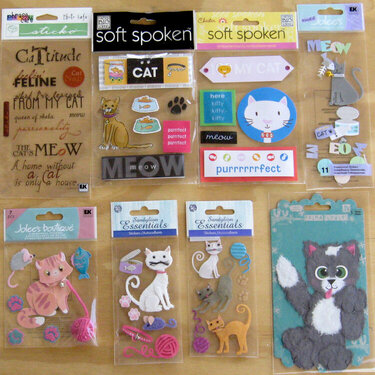 3D Cat stickers