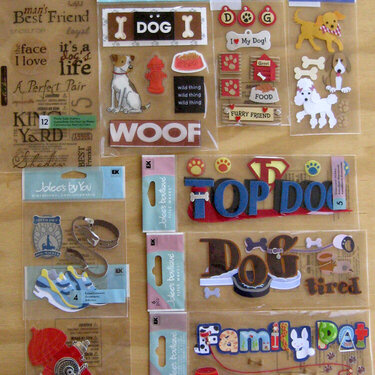 3D Dog stickers