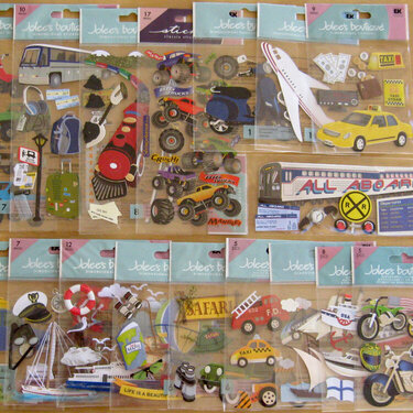 3D stickers of Travel Vehicles