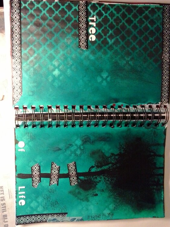 tree of life art journal pages