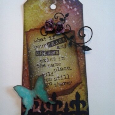 tim holtz &#039;fears and dreams&#039; tag