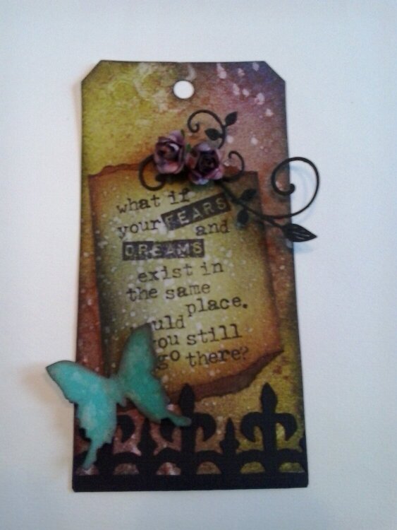 tim holtz &#039;fears and dreams&#039; tag