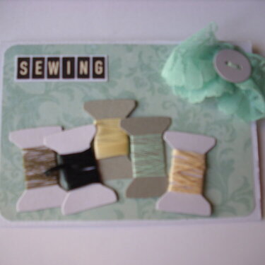 sewing card