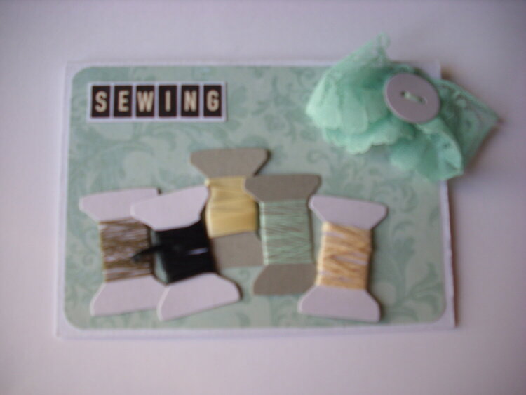 sewing card