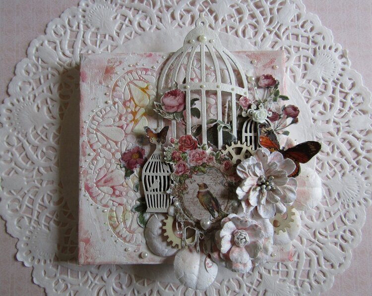 shabby flower canvas