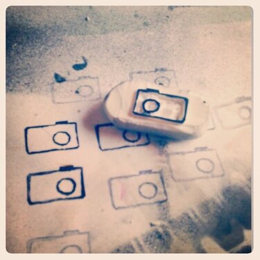 cute handmade eraser camera stamp