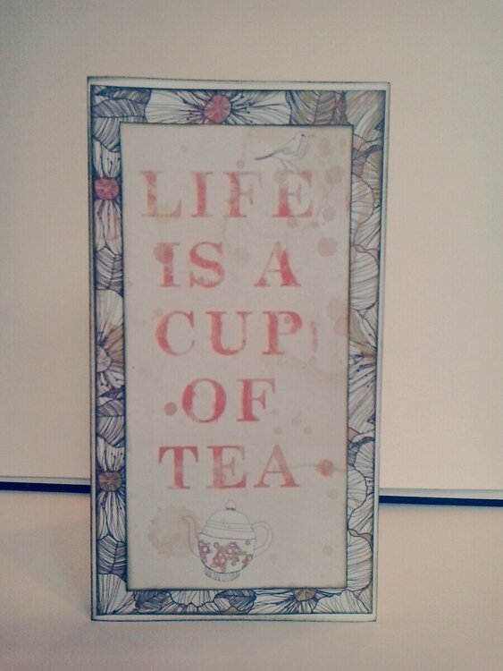 dcwv tea party cards &#039;life is a cup of tea&#039;