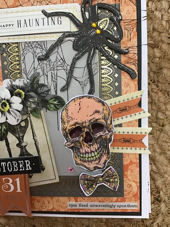Skull and Spider Halloween Card