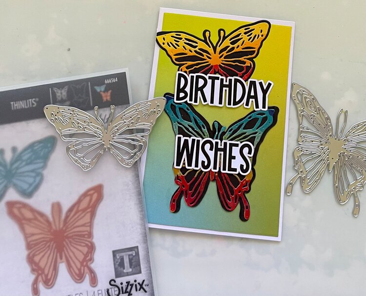 Gradient Birthday Butterflies