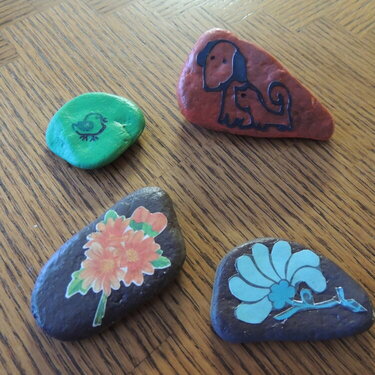 More painted rock creations