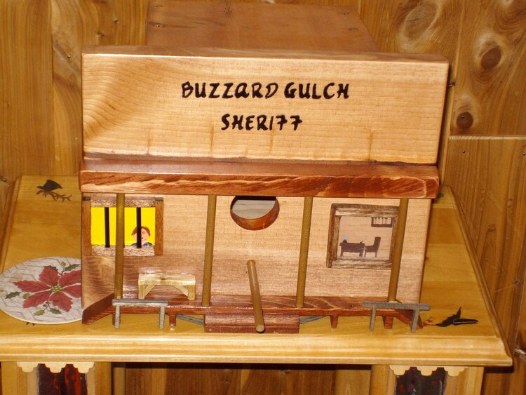 Sheriff&#039;s office bird house for Buzzard Gulch