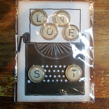 Some Embellishments I have made for myself or to sell - Typewriter key embellishment bubbles