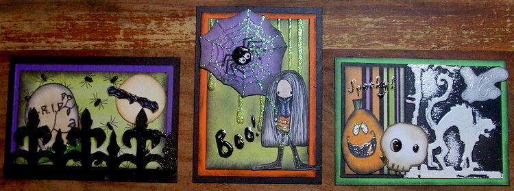 September ATC Swap with ILOVEPAPILLONS - Halloween themed ATC&#039;s