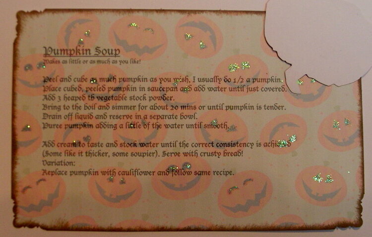 September Recipe Card Swap with lookin4newideas - Pumpkin Soup