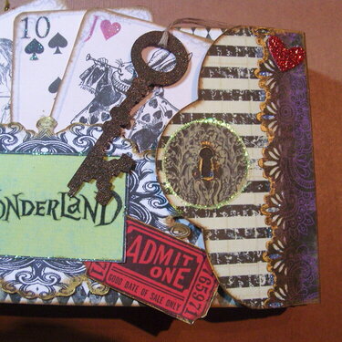 My Alice in wonderland Mini made from Marion Smith&#039;s Kit - Close up Front Cover