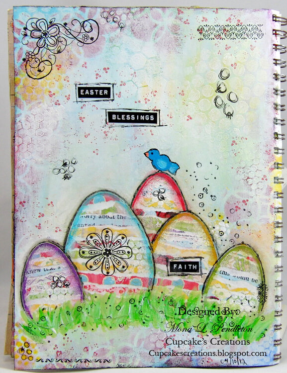 Easter Blessings Art Journal page