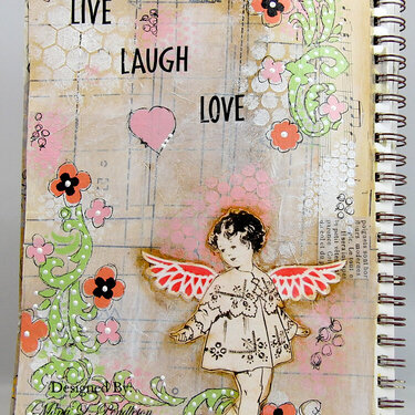 LIVE LAUGH LOVE art journal page