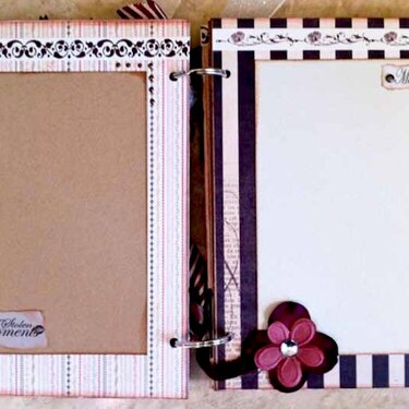 Love Chipboard Mini Album - Inside Pages