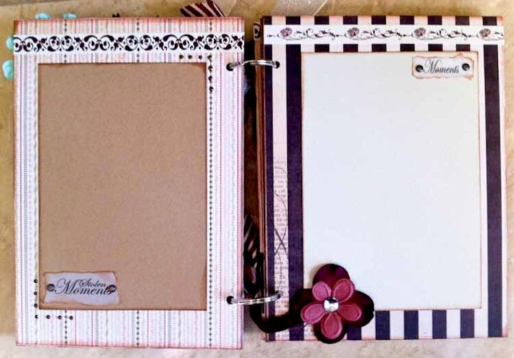 Love Chipboard Mini Album - Inside Pages