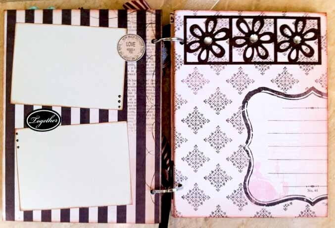 Love Chipboard Album - Inside Pages