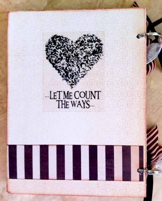 Love Chipboard Mini Album - Back Page