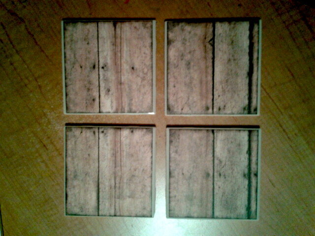 PLANK Tile Coaster set of 4