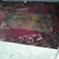 Engagement card in autumn colours, inside