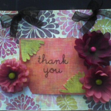 Floral Thank You card