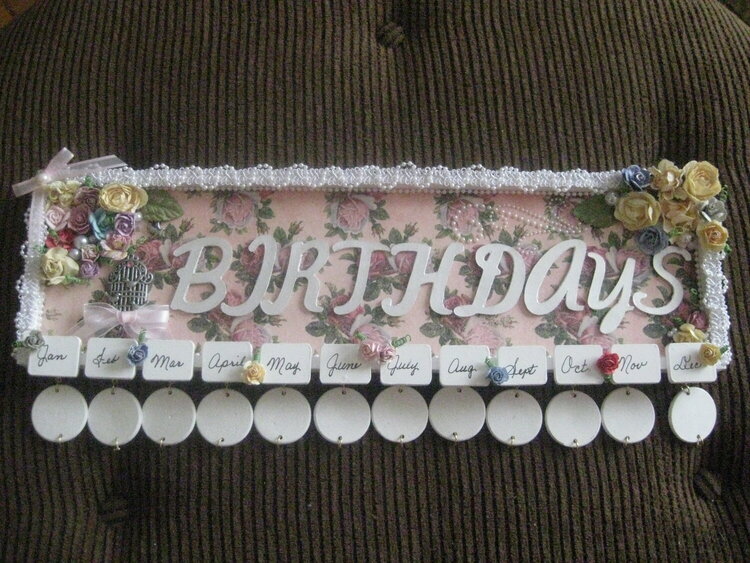 Birthday Plaque for Martica&#039;s swap