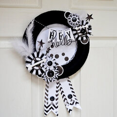 Luxe Black and White Wreath