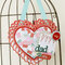 Hanging Heart Pouch *Pink Paislee*