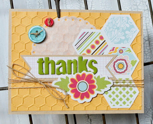 Honeycomb Thanks Card