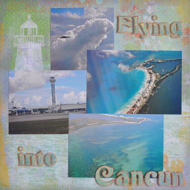 Flying into Cancun