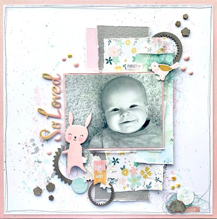 So Loved Scrapbook Layout