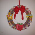 Crayon wreath for teacher