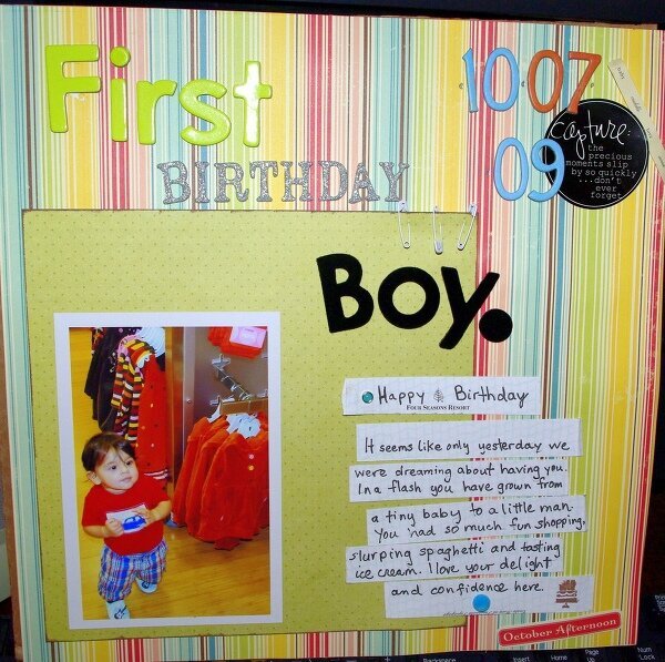 First Birthday boy.