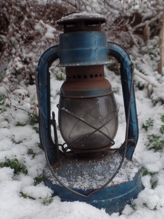 Lantern in the Snow