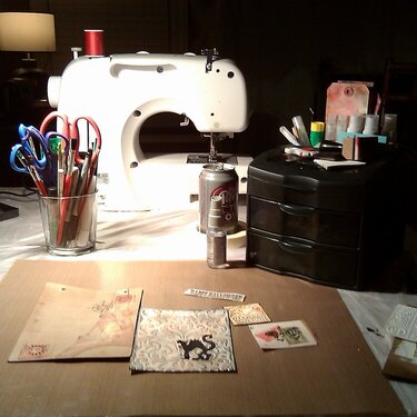 A view of my workspace! The work table!