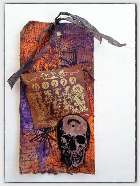 my version of Tim Holtz&#039;s OCTOBER 2012 tag...