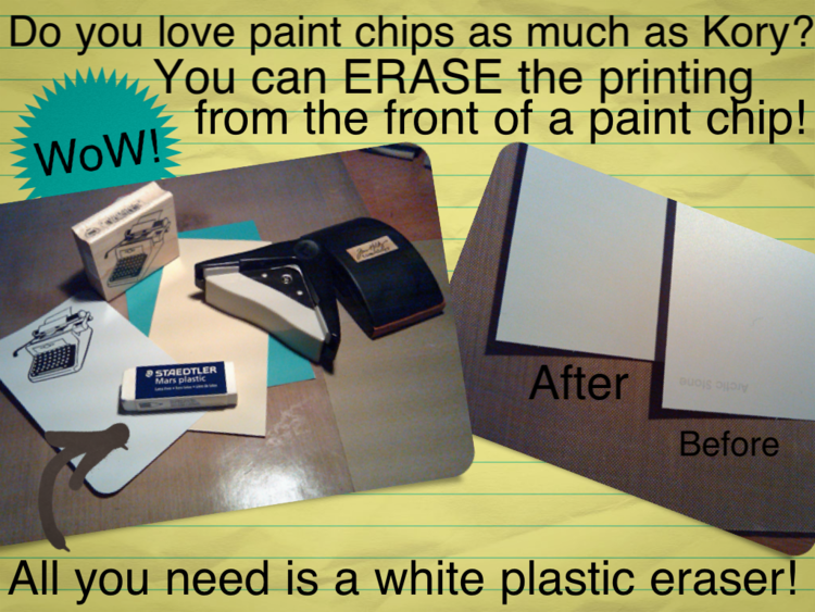 Erasing Text from Paint Chips!