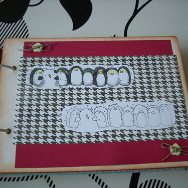 Pinguins stamps in Christmas album