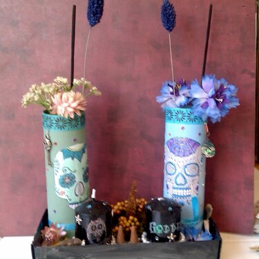 alter for mom and dad using smeared ink